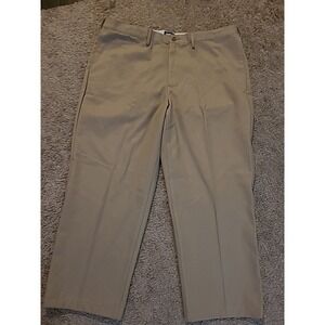 Lands' End Traditional Fit Chino Pants Men's 42x27 Khaki 100% Cotton